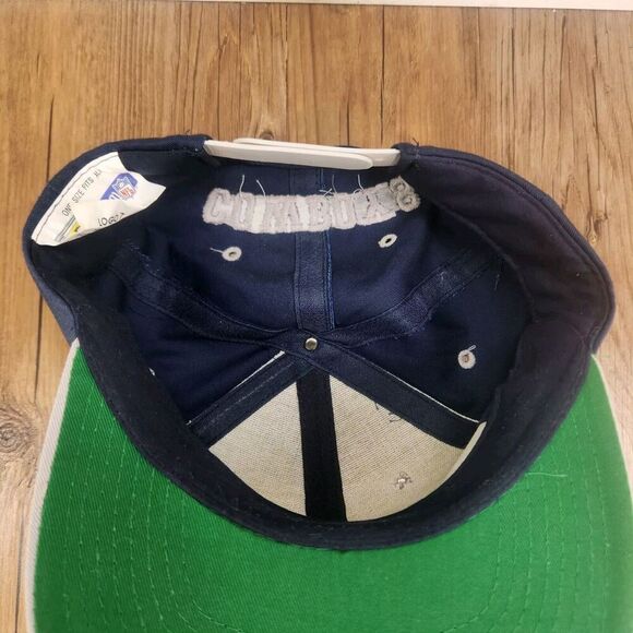 VTG 90s Dallas Cowboys Logo 7 Competitor Snapback Hat Cap Blue Gray NFL Football - Picture 9 of 11